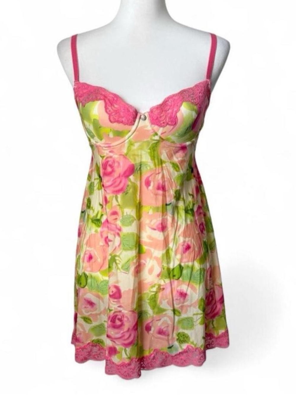 Floral Mesh Babydoll Slip